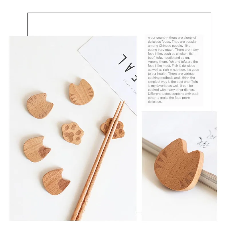 Japanesehigh-quality Natural Beech Wood Cat Shape Chopsticks Rest Value Gift Cartoon Style Not Prone To Insects And Mold Home
Japanesehigh-quality Natural Beech Wood Cat Shape Chopsticks Rest Value Gift Cartoon Style Not Prone To Insects And Mold Home