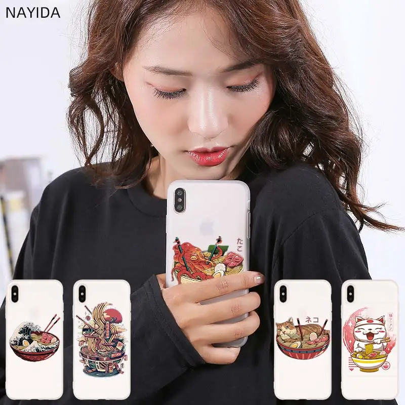 Мягкий силиконовый чехол для iPhone 12 Mini 11 Pro XS Max XR X 8 7 6 Plus 5S SE S Чехол японский ramen