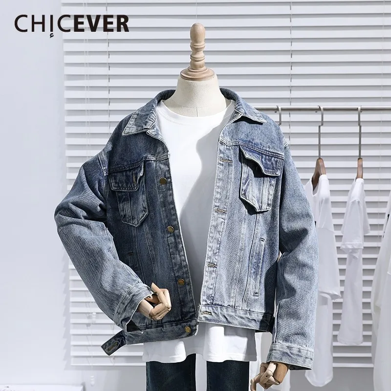 Куртка CHICEVER женская джинсовая, винтажная Свободная верхняя одежда из денима, с лацканами, на пуговицах, с карманами, в Корейском стиле, голуб...
Куртка CHICEVER женская джинсовая, винтажная Свободная верхняя одежда из денима, с лацканами, на пуговицах, с карманами, в Корейском стиле, голуб...