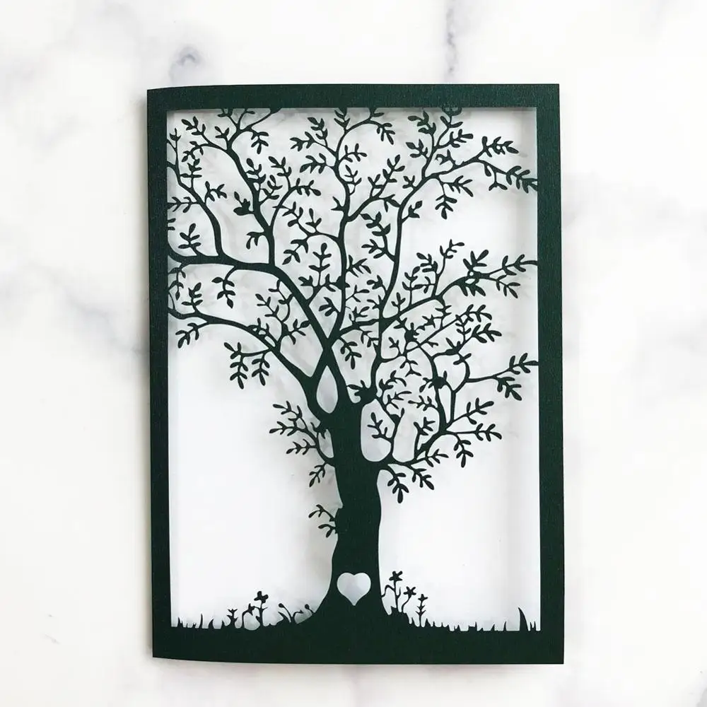 30pcs/Lot Laser Cut Tree Inviting Card Paper Party Event Supplies Decoration Luxury Romantic Wedding Invitation With inner page
30pcs/Lot Laser Cut Tree Inviting Card Paper Party Event Supplies Decoration Luxury Romantic Wedding Invitation With inner page