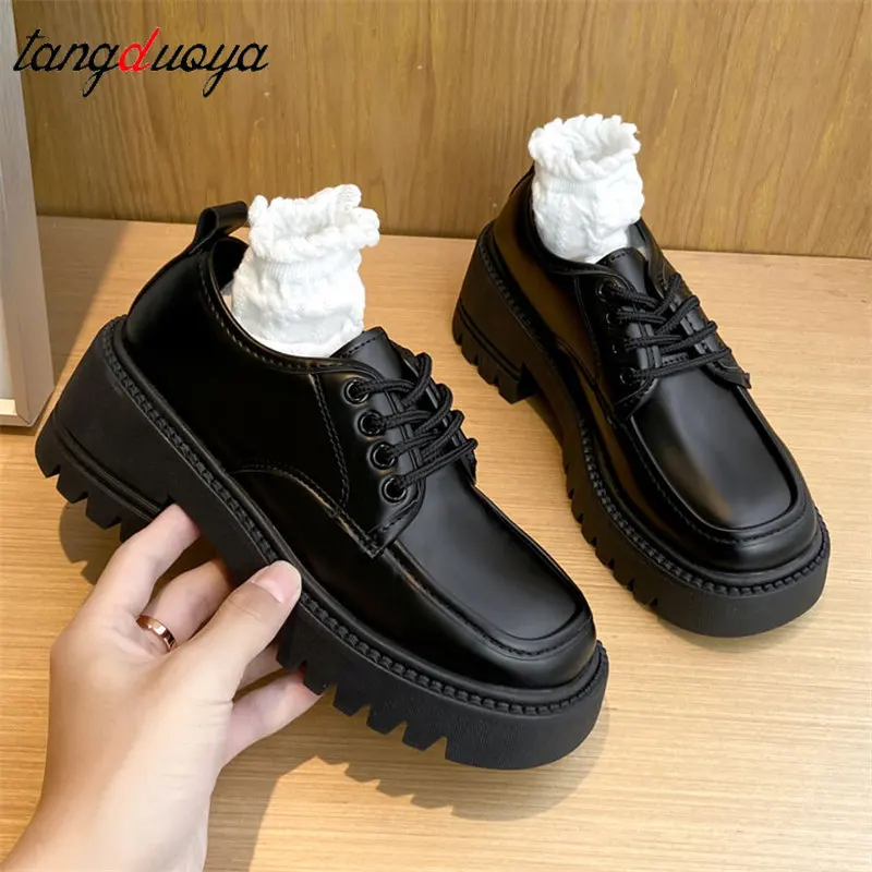 Oxford Women Platform Shoes Vintage shoes Leather Lace Up Women Fashion Loafer Shoes Oxford Shoes chunky loafers lolita shoes
Oxford Women Platform Shoes Vintage shoes Leather Lace Up Women Fashion Loafer Shoes Oxford Shoes chunky loafers lolita shoes