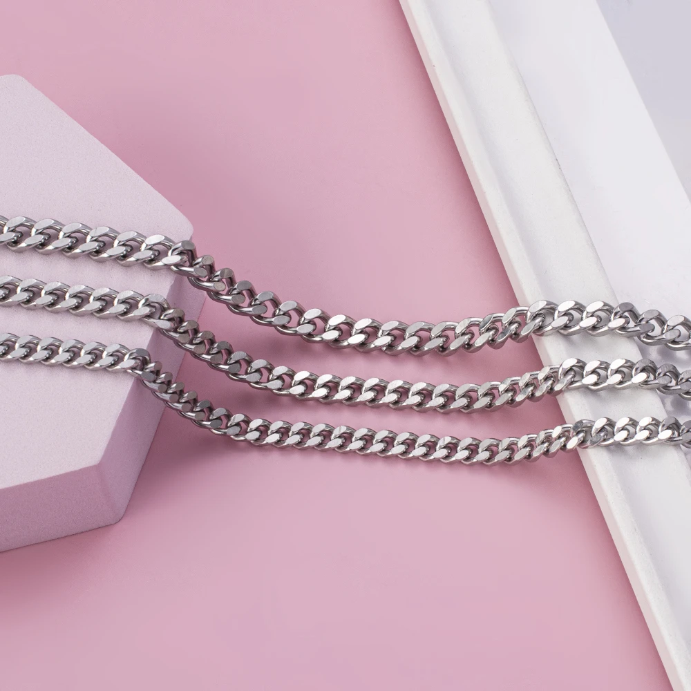 2 Meters Stainless Steel Cuban Chain Steel Fashion Link Chain Necklace For Men Women Basic Punk Stainless Steel Chain Chokers
2 Meters Stainless Steel Cuban Chain Steel Fashion Link Chain Necklace For Men Women Basic Punk Stainless Steel Chain Chokers