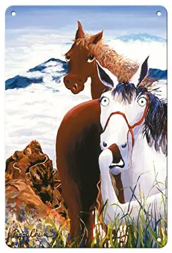 Switchback - Hawaiian Horses (Lio) on The Difficult Pali Puka Trail Metal Tin Sign
Switchback - Hawaiian Horses (Lio) on The Difficult Pali Puka Trail Metal Tin Sign