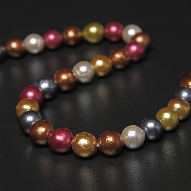 9-10mm Natural Multicolor Pearl Beads Colorful Round Freshwater Pearls Punch Loose Beads For DIY Necklace Jewelry Making 14"
9-10mm Natural Multicolor Pearl Beads Colorful Round Freshwater Pearls Punch Loose Beads For DIY Necklace Jewelry Making 14"