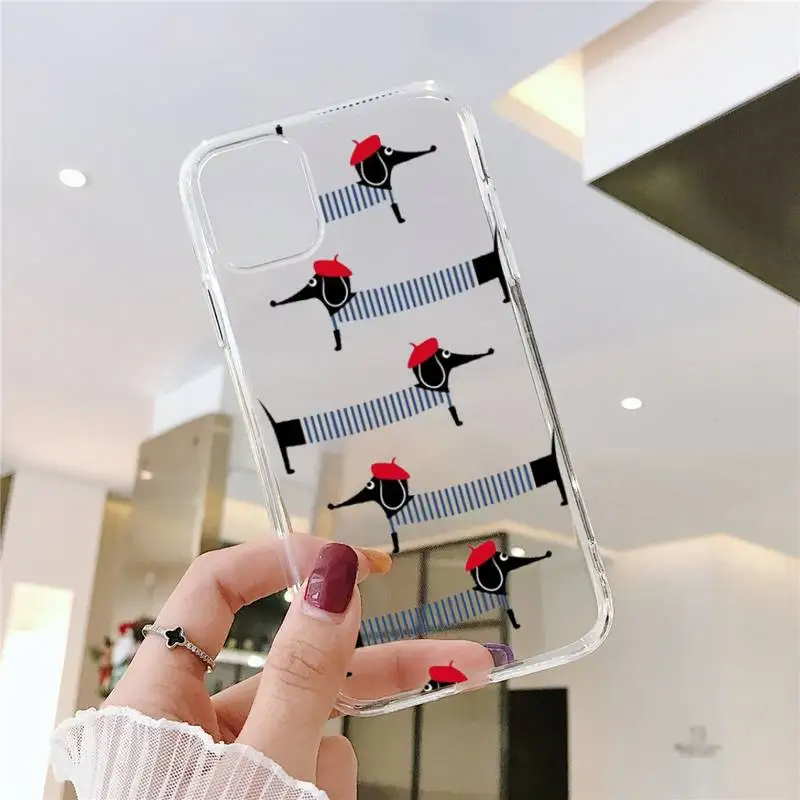 Dachshund Sausage Dog Phone Case Transparent for iPhone 6 7 8 11 12 s mini pro X XS XR MAX Plus SE cover funda
Dachshund Sausage Dog Phone Case Transparent for iPhone 6 7 8 11 12 s mini pro X XS XR MAX Plus SE cover funda