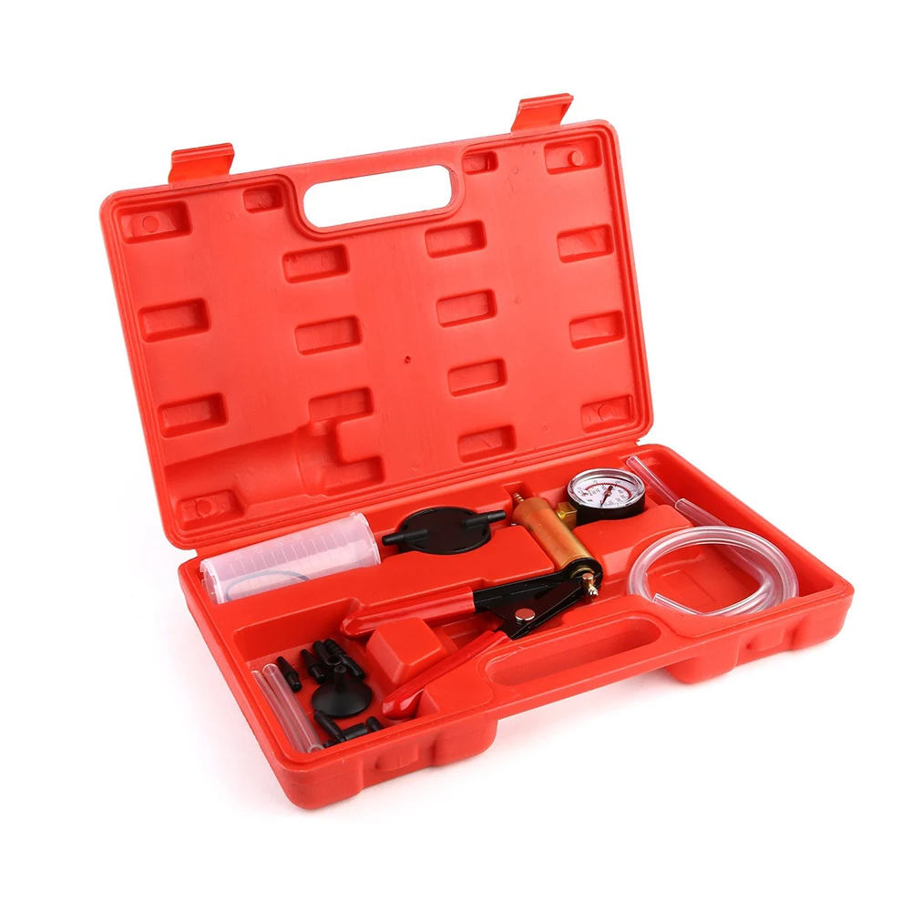 Hand Held DIY Brake Fluid Bleeder Tools Vacuum Pistol Pump Tester Kit Aluminum Pump Body Pressure Vacuum Gauge Repair Tool Brake
Hand Held DIY Brake Fluid Bleeder Tools Vacuum Pistol Pump Tester Kit Aluminum Pump Body Pressure Vacuum Gauge Repair Tool Brake
