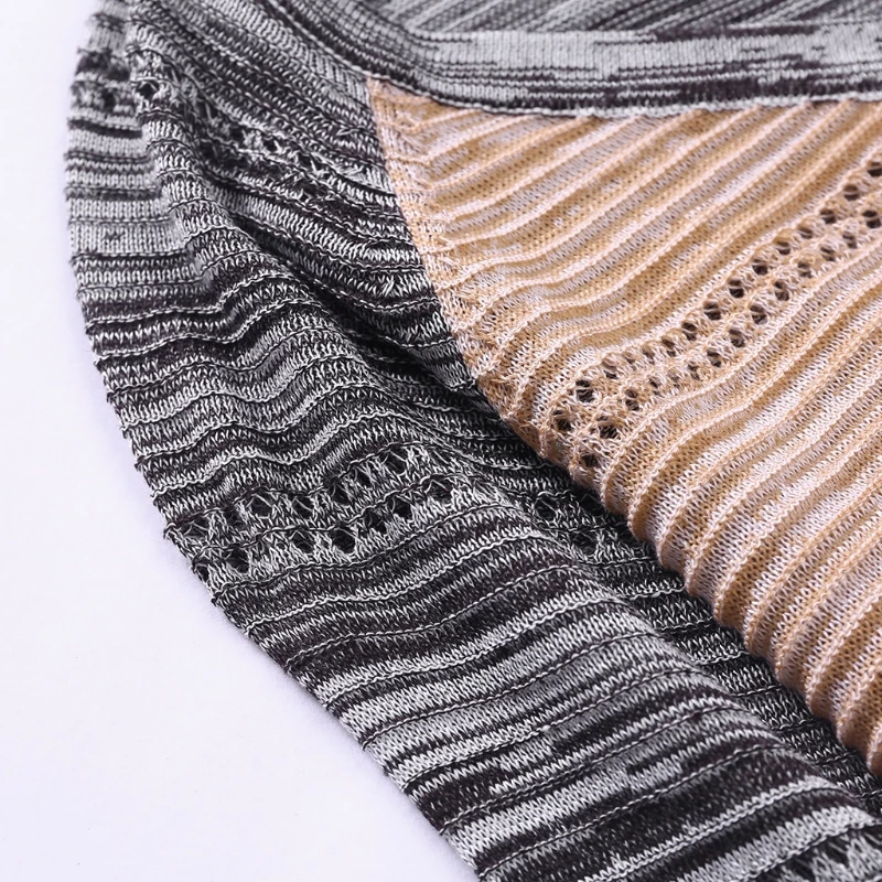Women Long Sleeve Sweater Coat V-Neck Zipper Up Hollow Out Knitted Cardigan Jacket Color Block Patchwork Striped Outwear
Women Long Sleeve Sweater Coat V-Neck Zipper Up Hollow Out Knitted Cardigan Jacket Color Block Patchwork Striped Outwear