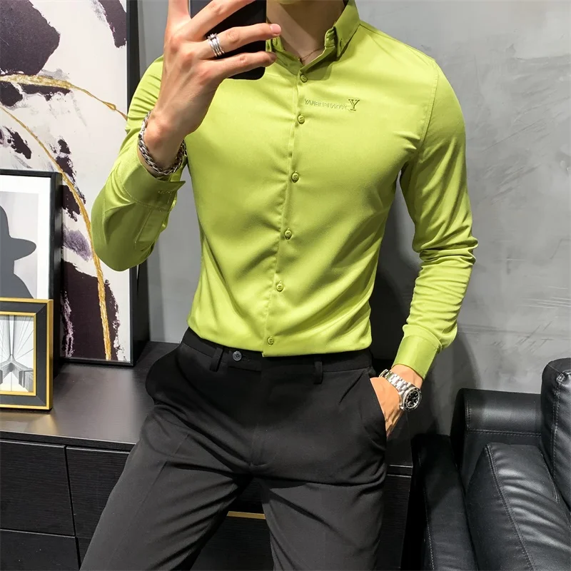 Autumn New Embroidery Shirt Men Clothing Simple All Match Business Formal Wear Shirts for Men Slim Fit Casual Men Dress Shirts
Autumn New Embroidery Shirt Men Clothing Simple All Match Business Formal Wear Shirts for Men Slim Fit Casual Men Dress Shirts