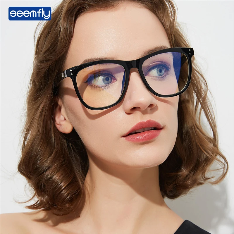 Seemfly Men Women Anti Blue Light Clear Lens Plain Glasses Vintage Square Frame Eyeglasses Antifatigue Computer Goggles Eyewear
Seemfly Men Women Anti Blue Light Clear Lens Plain Glasses Vintage Square Frame Eyeglasses Antifatigue Computer Goggles Eyewear