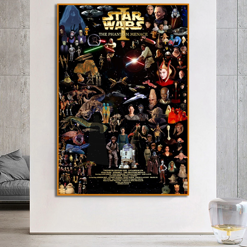 Classic Moive Star Wars All Character Anime Poster Disney Darth Vader Master Yoda Canvas Painting HD Wall Picture For Room Decor
Classic Moive Star Wars All Character Anime Poster Disney Darth Vader Master Yoda Canvas Painting HD Wall Picture For Room Decor