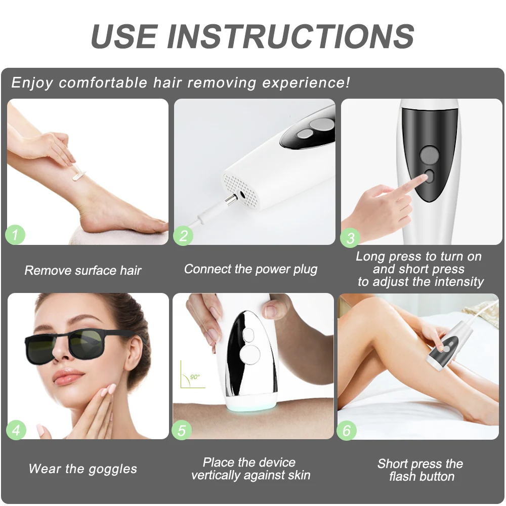 990000 Flash IPL Laser Permanent Epilator Electric LED Display Laser Hair Removal Painless Women Depilador Bikini Trimmer
990000 Flash IPL Laser Permanent Epilator Electric LED Display Laser Hair Removal Painless Women Depilador Bikini Trimmer