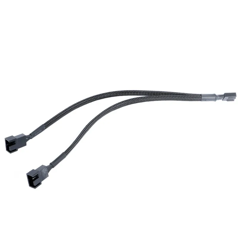 Плетеный Y-Сплиттер 3/4 pin PWM вентилятор компьютер ПК Удлинительный кабель для