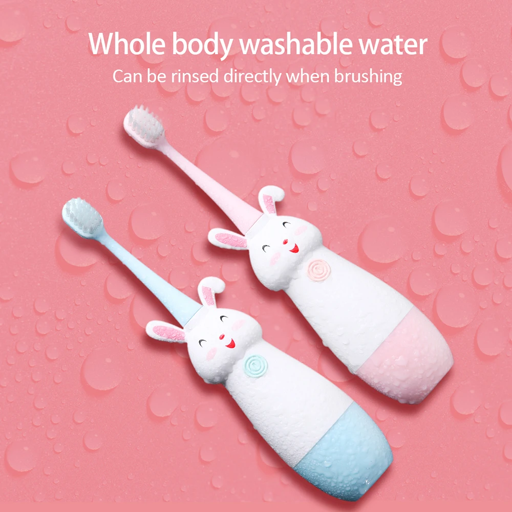 Ultrasonic Electric Toothbrush Children Rabbit Pattern Electric Teeth Brush escova de dente For Kids with Soft Replacement Head
Ultrasonic Electric Toothbrush Children Rabbit Pattern Electric Teeth Brush escova de dente For Kids with Soft Replacement Head