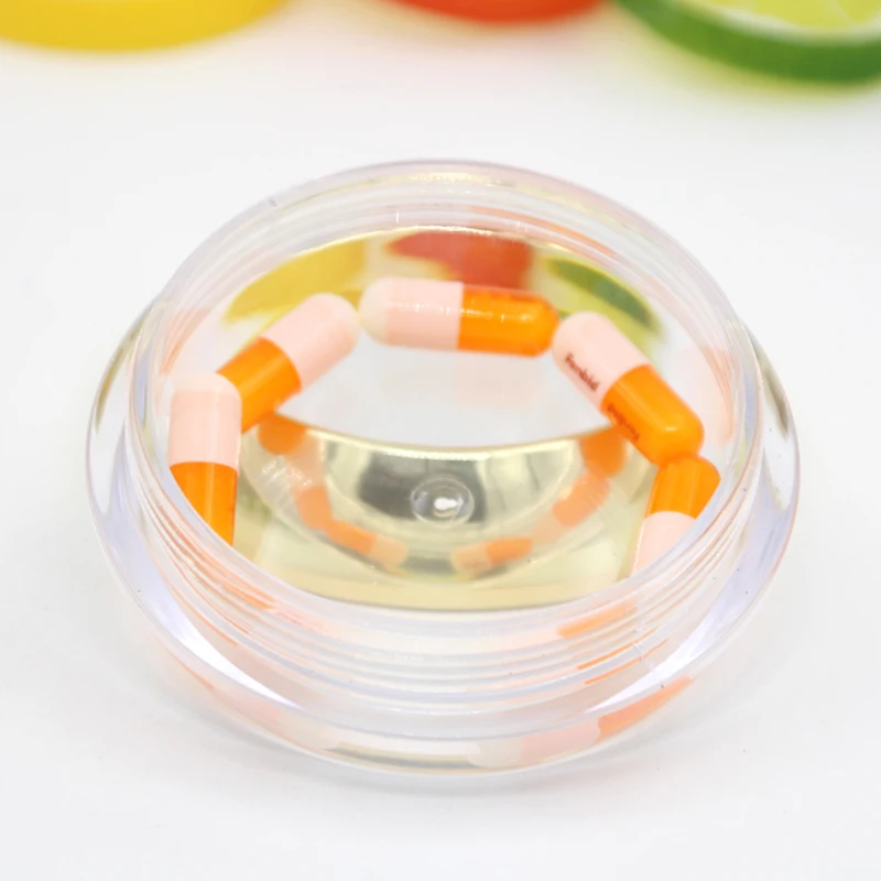 10pcs Cosmetic Packaging Travel Container Acrylic Packing Jar Empty Clear Capsule Case Gold Edges Box Makeup Cream Pots 50g