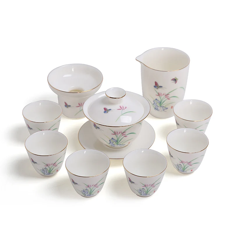 Dehua White Porcelain White Cover Bowl Set Chinese Kungfu Tea Set Office Meeting Guest Home Teapot Tea Cup Teaset
Dehua White Porcelain White Cover Bowl Set Chinese Kungfu Tea Set Office Meeting Guest Home Teapot Tea Cup Teaset