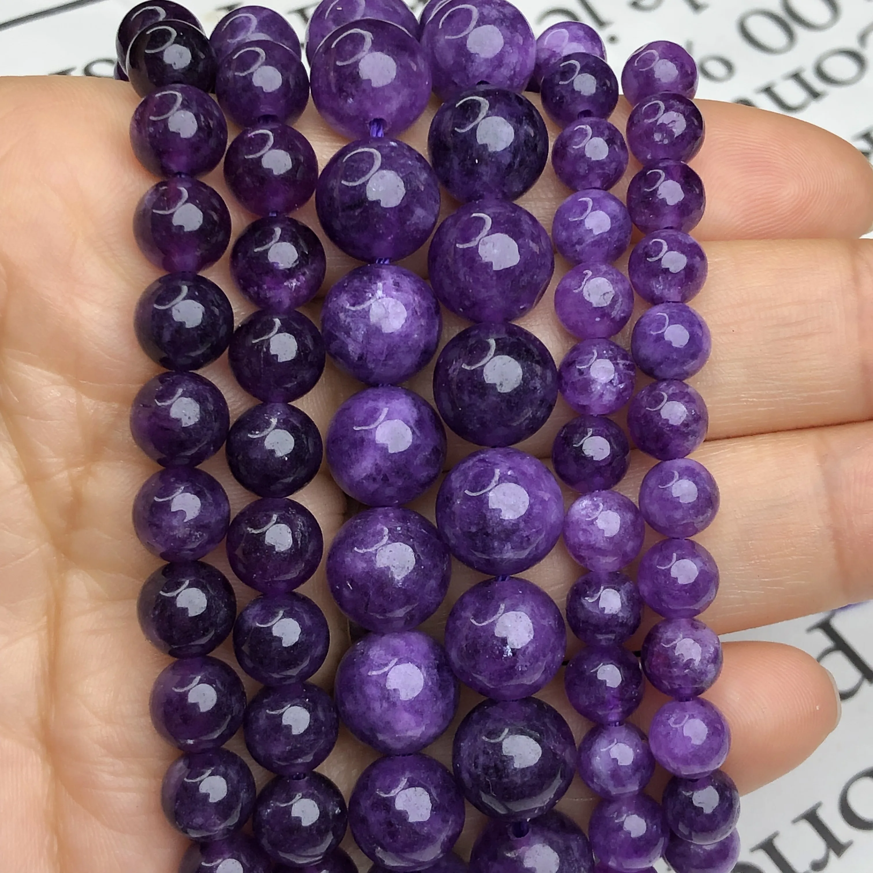 Natural Stone Beads Round Amethysts Loose Spacer Purple Crystal Beads For Jewelry Making Diy Women Bracelet Accessories 6/8/10MM
Natural Stone Beads Round Amethysts Loose Spacer Purple Crystal Beads For Jewelry Making Diy Women Bracelet Accessories 6/8/10MM