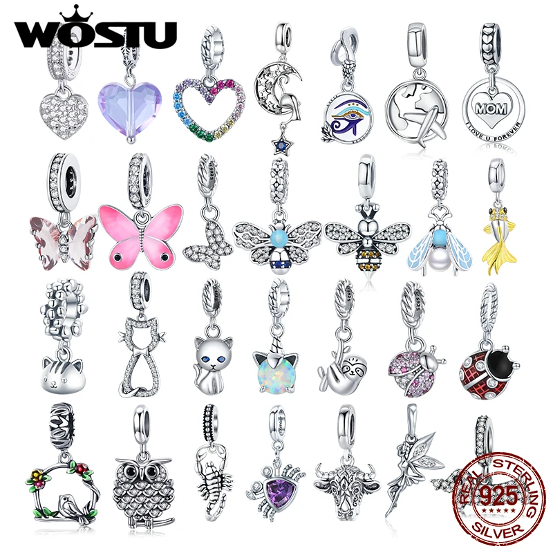 WOSTU Authentic 925 Sterling Silver Butterfly Ladybug Beads Charms Pendant Fit Bracelets Women Fashion DIY Jewelry Gift Making
WOSTU Authentic 925 Sterling Silver Butterfly Ladybug Beads Charms Pendant Fit Bracelets Women Fashion DIY Jewelry Gift Making