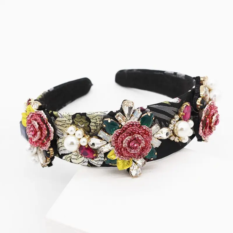 Western Baroque Bandana Full Jewelry Rhinestone Rose Flower Leaves Prom Headband PXPB
Western Baroque Bandana Full Jewelry Rhinestone Rose Flower Leaves Prom Headband PXPB