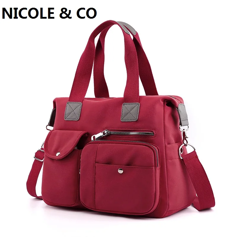 NICOLE & CO Female Bag New Style European / American Lady's Mommy Bag Nylon Shoulder Bag Travel Solid Fashion Zipper handbags
NICOLE & CO Female Bag New Style European / American Lady's Mommy Bag Nylon Shoulder Bag Travel Solid Fashion Zipper handbags