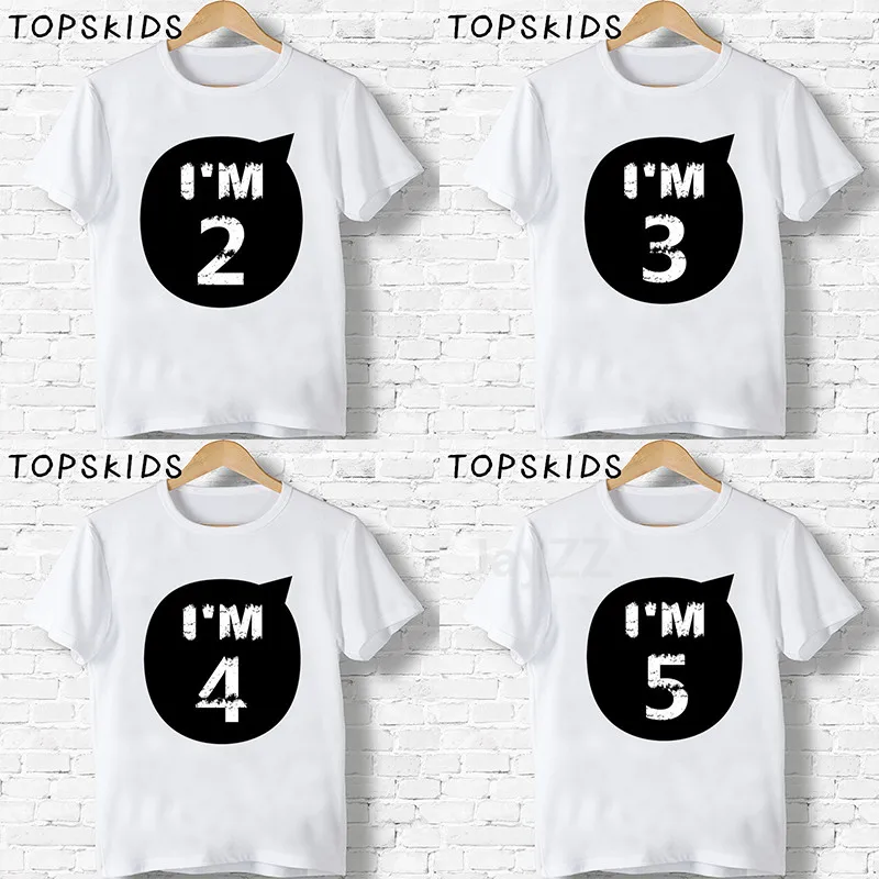 2021 Happy Birthday I'M 1-10 Years Number Print Kids T-shirts Boys Girls Funny Present Baby Tops Children Summer Tshirt,HKP5276
2021 Happy Birthday I'M 1-10 Years Number Print Kids T-shirts Boys Girls Funny Present Baby Tops Children Summer Tshirt,HKP5276