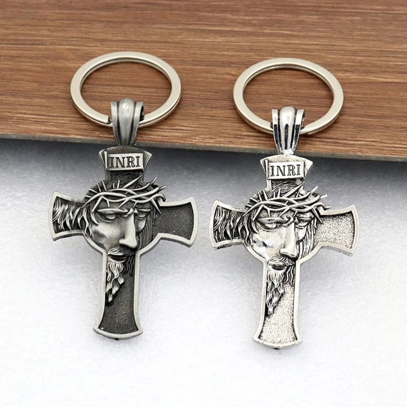 Cross Crown Thorns Jesus Head Men Pendant Keychain Fashion Punk Hip Hop Necklace Religious Party Jewelry Accessories
Cross Crown Thorns Jesus Head Men Pendant Keychain Fashion Punk Hip Hop Necklace Religious Party Jewelry Accessories
