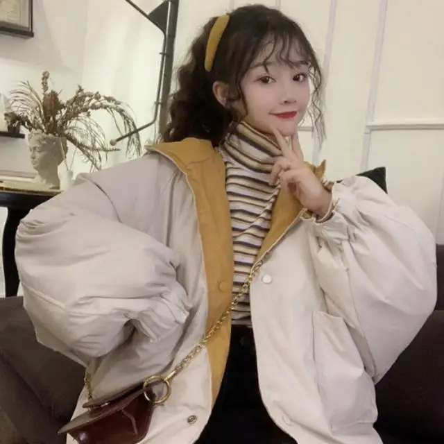 Net red both sides wear winter new cotton padded clothes female student Korean loose thickened short cotton padded jacket bread
Net red both sides wear winter new cotton padded clothes female student Korean loose thickened short cotton padded jacket bread