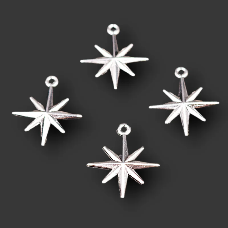 30pcs Silver Plated Eight-Pointed Star Pendant DIY Charm Retro Earrings Necklace Jewelry Crafts Metal Accessories P688
30pcs Silver Plated Eight-Pointed Star Pendant DIY Charm Retro Earrings Necklace Jewelry Crafts Metal Accessories P688