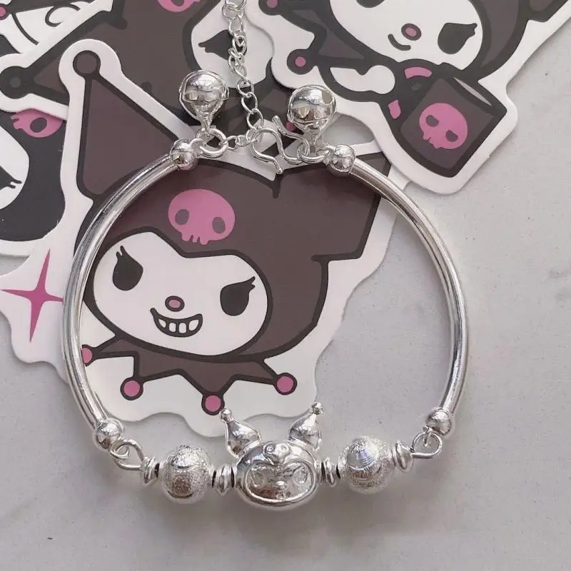 Милый браслет My Melody Cinnamoroll Kuromi S925 посеребренный аниме охватывающий милый гипоаллергенный браслет с колокольчиками
Милый браслет My Melody Cinnamoroll Kuromi S925 посеребренный аниме охватывающий милый гипоаллергенный браслет с колокольчиками