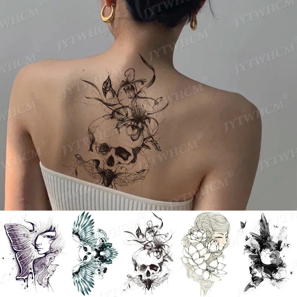 Waterproof Temporary Tattoo For Women Men Cool Stuff Translations For Children Fake Tattoo Sticker Skull Black Feather Butterfly
Waterproof Temporary Tattoo For Women Men Cool Stuff Translations For Children Fake Tattoo Sticker Skull Black Feather Butterfly