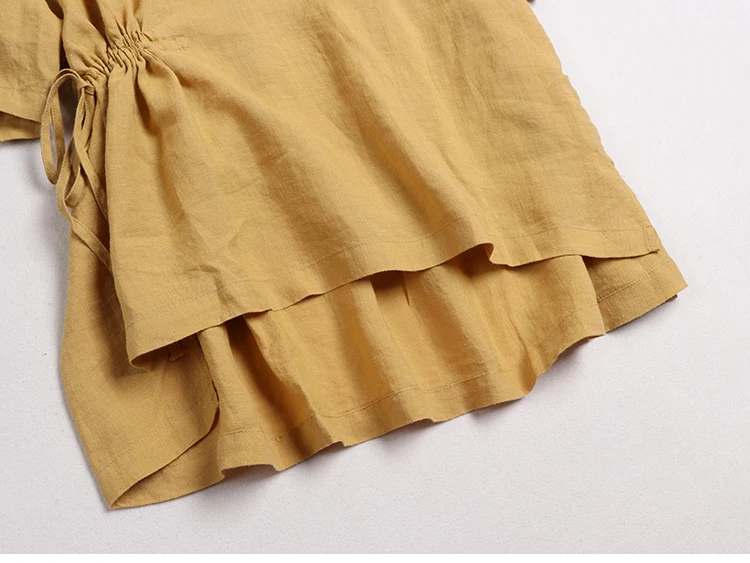 2020 New Summer Women Blouse Japan Style Mori Girl Solid Color Cotton and linen Shirt Loose Short Sleeve V-Neck Pullover Tops
2020 New Summer Women Blouse Japan Style Mori Girl Solid Color Cotton and linen Shirt Loose Short Sleeve V-Neck Pullover Tops