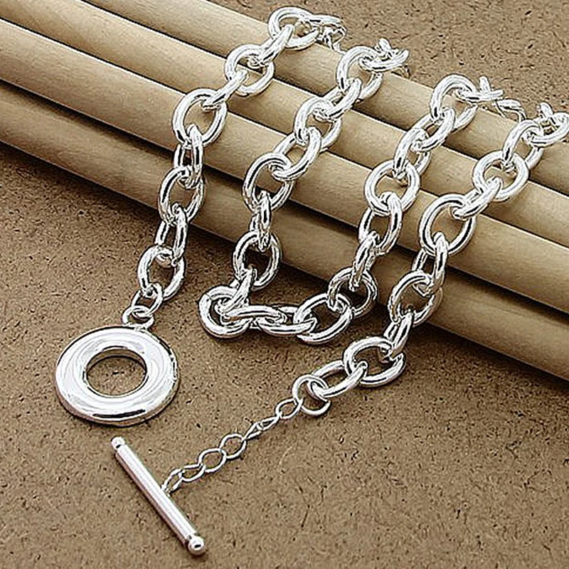 High Quality 925 Sterling Silver Chain Link Necklaces Women Men Luxury Silver Jewelry Free Shipping
High Quality 925 Sterling Silver Chain Link Necklaces Women Men Luxury Silver Jewelry Free Shipping