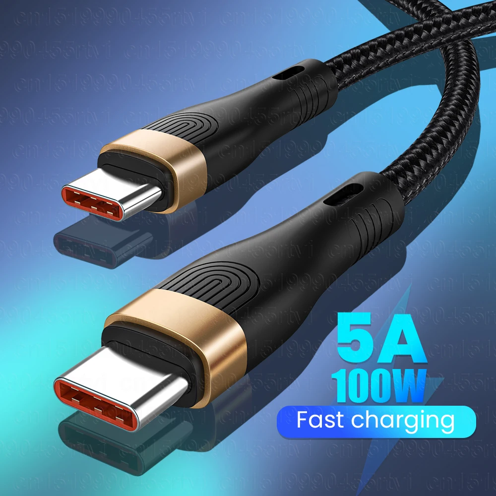 PD 100W USB C Type C Cable For Huawei Mate40 Pro/P50 Pro Fast Charging Data Cable Wire cord For Samsung Galaxy S20 1/2M
PD 100W USB C Type C Cable For Huawei Mate40 Pro/P50 Pro Fast Charging Data Cable Wire cord For Samsung Galaxy S20 1/2M