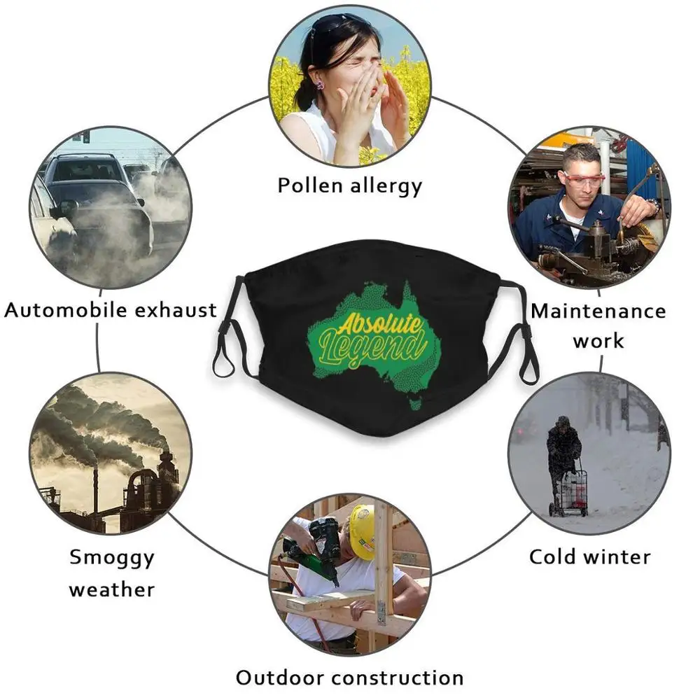 Australia : Absolute Legend Tshirt Washable Reusable Trendy Mouth Face Mask With Filters For Child Adult Australia Slang Legend
Australia : Absolute Legend Tshirt Washable Reusable Trendy Mouth Face Mask With Filters For Child Adult Australia Slang Legend