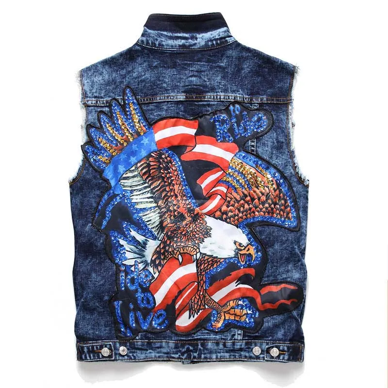 KIOVNO Men Hip Hop Washed Denim Vest Eagle Embroidery Jeans Waistcoats For Male Sleeves Jeans Jackets Streetwear
KIOVNO Men Hip Hop Washed Denim Vest Eagle Embroidery Jeans Waistcoats For Male Sleeves Jeans Jackets Streetwear