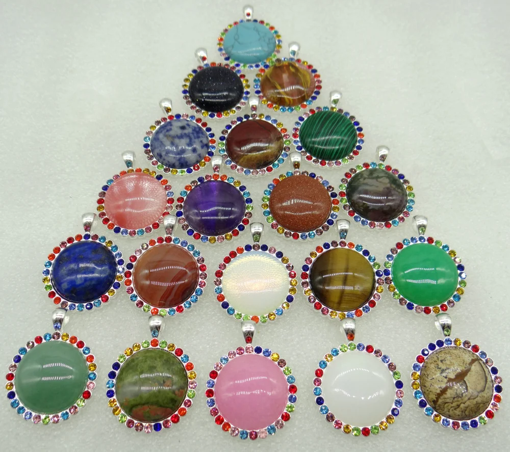 8PC wholesale Natural Stone Quartz Crystal Opal tiger eye Round Shaped Pendant for Diy Jewelry Making necklace for woman man
8PC wholesale Natural Stone Quartz Crystal Opal tiger eye Round Shaped Pendant for Diy Jewelry Making necklace for woman man
