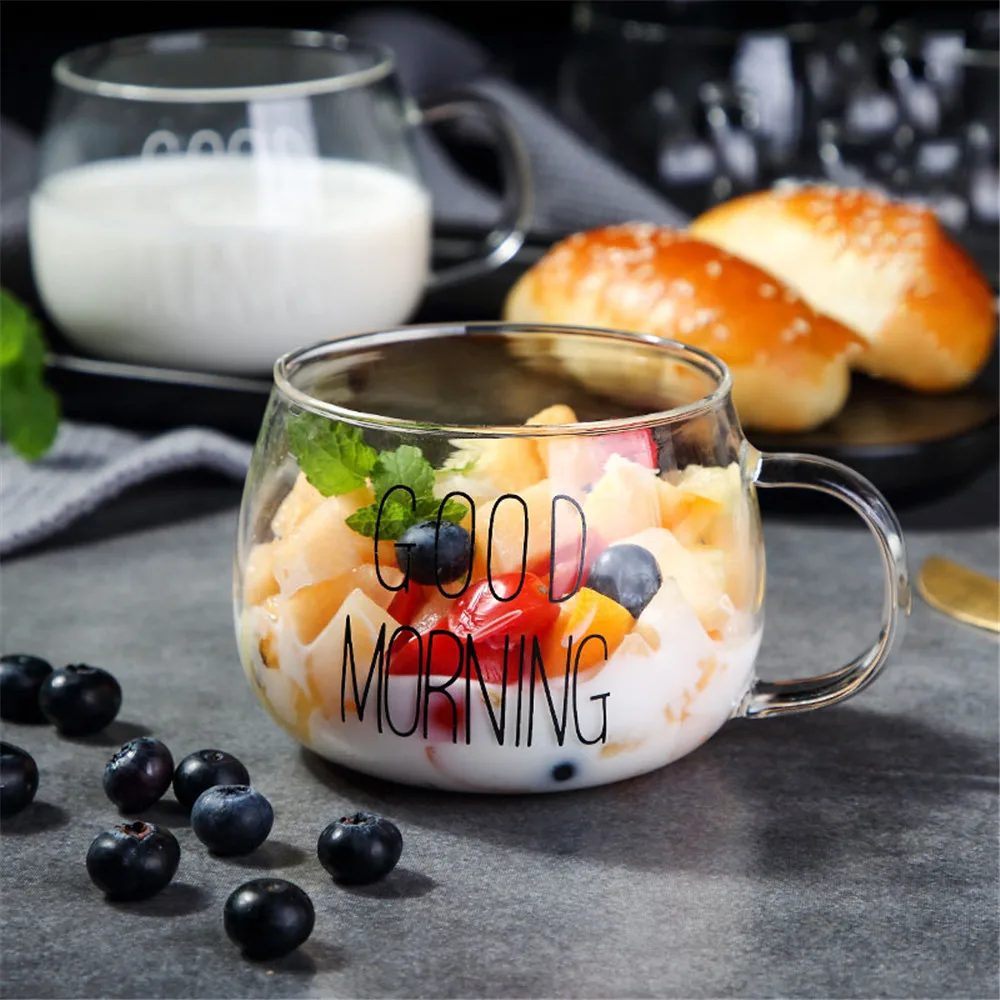 Женская черно белая чашка для молока чая кофе Коктейльные стеклянные прозрачные