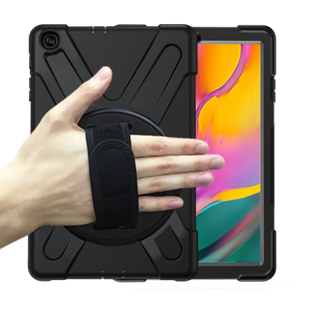 

Вращающийся на 360 градусов чехол для планшета Samsung Galaxy Tab A T510 T515 10,1 2019 с откидной ножкой и плечевым ремнем