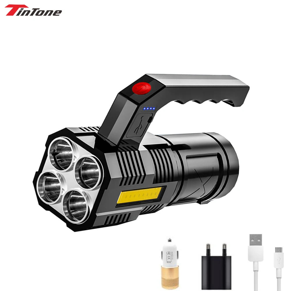 4 Beads Powerful Flashlight USB Rechargeable Camping Torch Ultra Bright Spotlight for Fishing Hunting Hand Lamp Work Lantern
4 Beads Powerful Flashlight USB Rechargeable Camping Torch Ultra Bright Spotlight for Fishing Hunting Hand Lamp Work Lantern