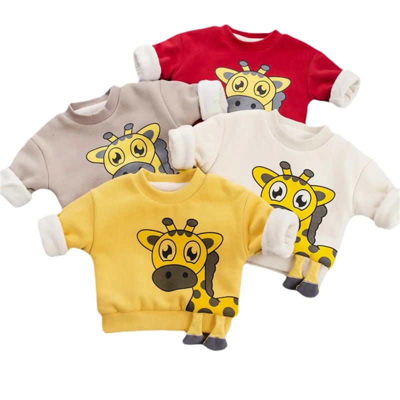 Autumn Winter Baby Boys Girls Cartoon Giraffe Sweatshirt,Children Clothes Long-sleeved Thick Warm Pullover Sweater,6Month-3Years
Autumn Winter Baby Boys Girls Cartoon Giraffe Sweatshirt,Children Clothes Long-sleeved Thick Warm Pullover Sweater,6Month-3Years