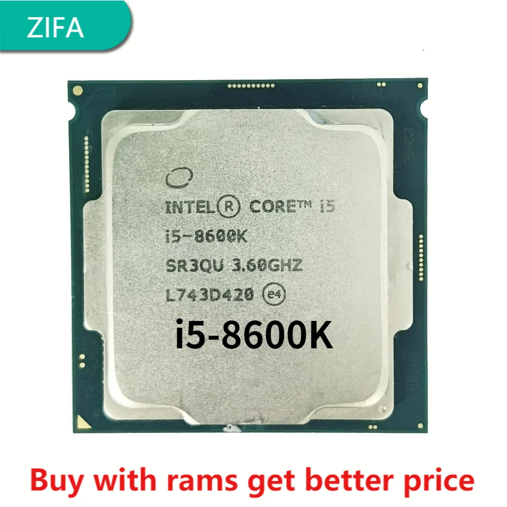 

Intel Core i5 8600K 3.6GHz Six-Core Six-Thread CPU Processor 9M 91W LGA 1151