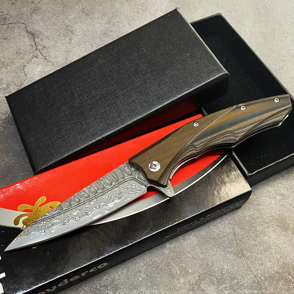 CNC Damascus Folding Knife G10 Handle Outdoor Hunting Survival Tactical Camping Rescue EDC Tool Camping Knife Pocket Knives
CNC Damascus Folding Knife G10 Handle Outdoor Hunting Survival Tactical Camping Rescue EDC Tool Camping Knife Pocket Knives