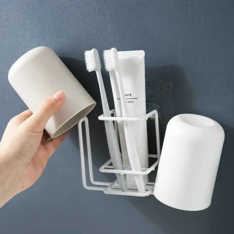 Iron toothbrush rack bathroom mouthwash cup storage rack wall-mounted toothbrush rack couple brushing cup rack
Iron toothbrush rack bathroom mouthwash cup storage rack wall-mounted toothbrush rack couple brushing cup rack