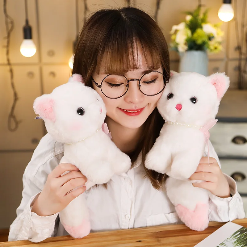 Белая кукла кошки милые плюшевые куклы маленькие животные детские игрушки