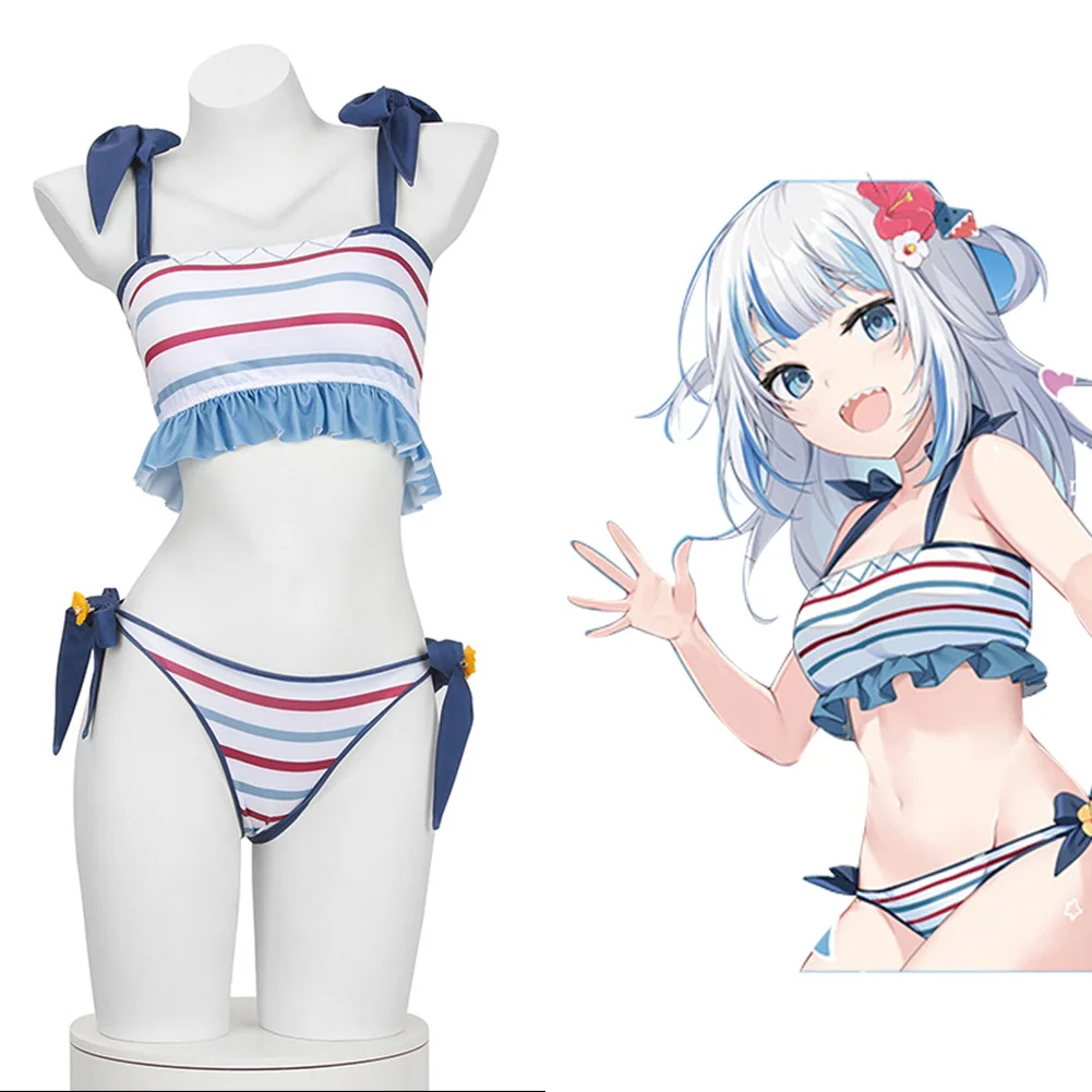 Hololive Gawr Gura Bikini Shark Swimwear Cosplay Costume Outfits Anime Halloween Carnival Suit 
Hololive Gawr Gura Bikini Shark Swimwear Cosplay Costume Outfits Anime Halloween Carnival Suit