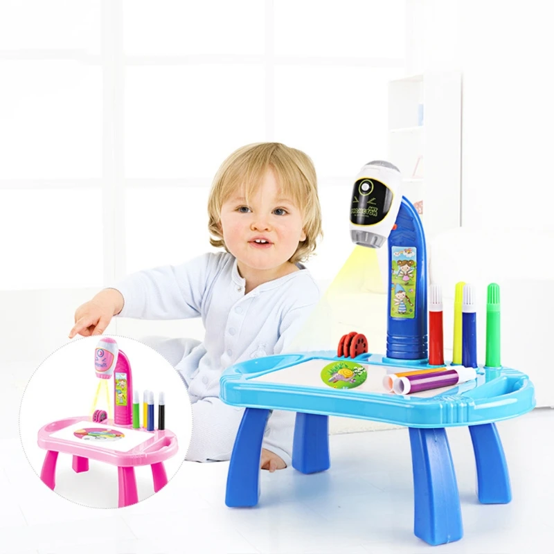 77JC Creative Children LED Projector Art Drawing Table Toys Kids Painting Board Desk Arts and Crafts Projection Learning Toy
77JC Creative Children LED Projector Art Drawing Table Toys Kids Painting Board Desk Arts and Crafts Projection Learning Toy