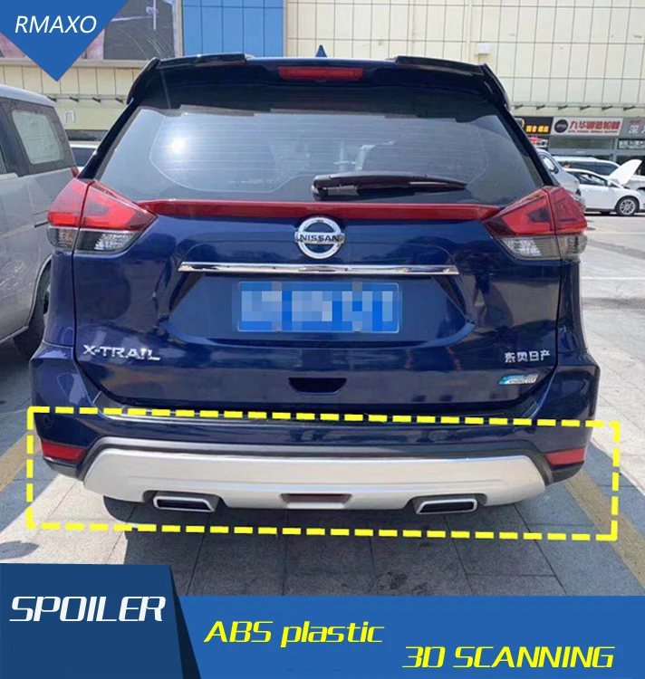 Для Nissan X TRAIL комплект для кузова спойлер 2017 2019 ABS задний бампер диффузор защитные