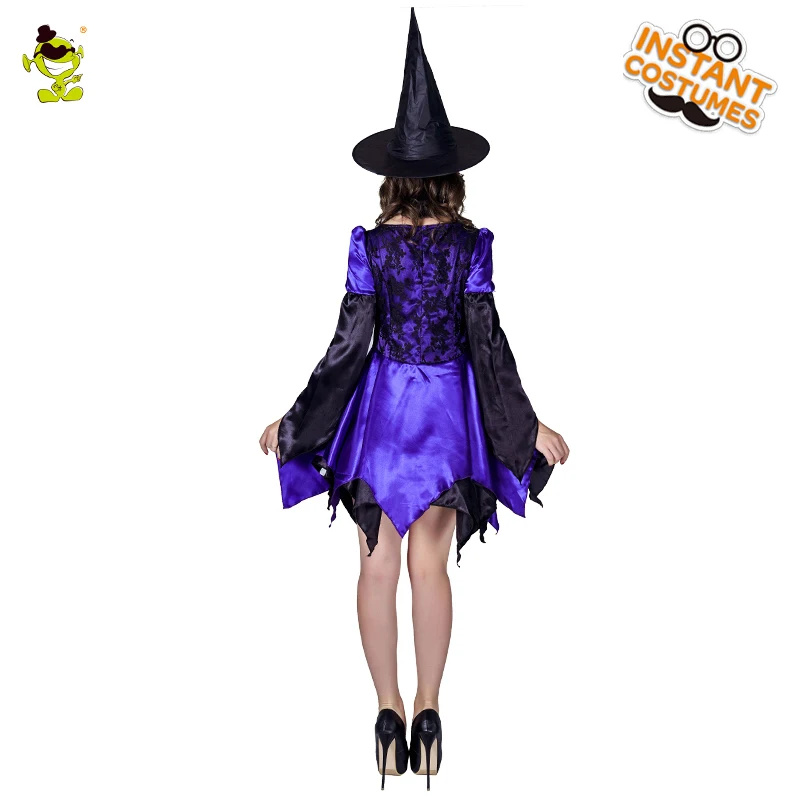 Halloween Party Women Sexy Witch Costume Fancy Dress Purple Color Witch Dress Carnival Party Role Play for Lady Witch Costumes
Halloween Party Women Sexy Witch Costume Fancy Dress Purple Color Witch Dress Carnival Party Role Play for Lady Witch Costumes