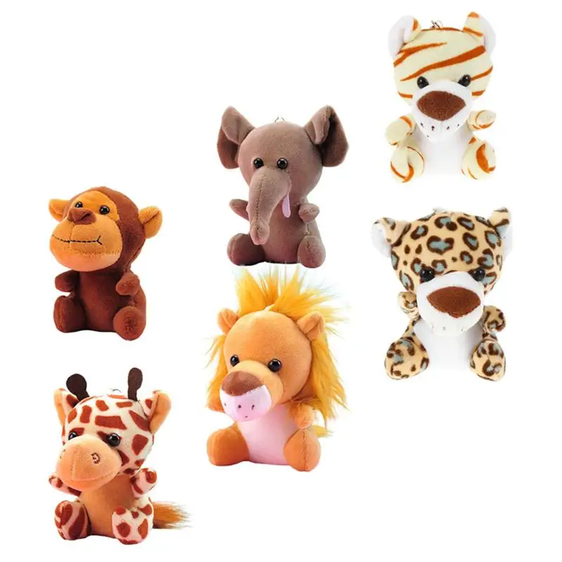 6pcs Cartoon Stuffed Animals Key Chain Pendants Plush Doll Bag Hanging Pendants 
6pcs Cartoon Stuffed Animals Key Chain Pendants Plush Doll Bag Hanging Pendants