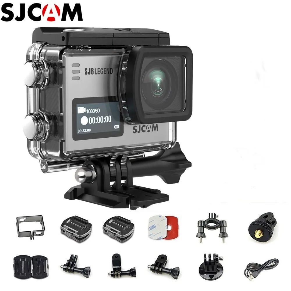 Оригинальная Экшн камера SJCAM SJ6 Legend 4K Wi Fi 30 м Водонепроницаемая Ultra HD 2 "сенсорный