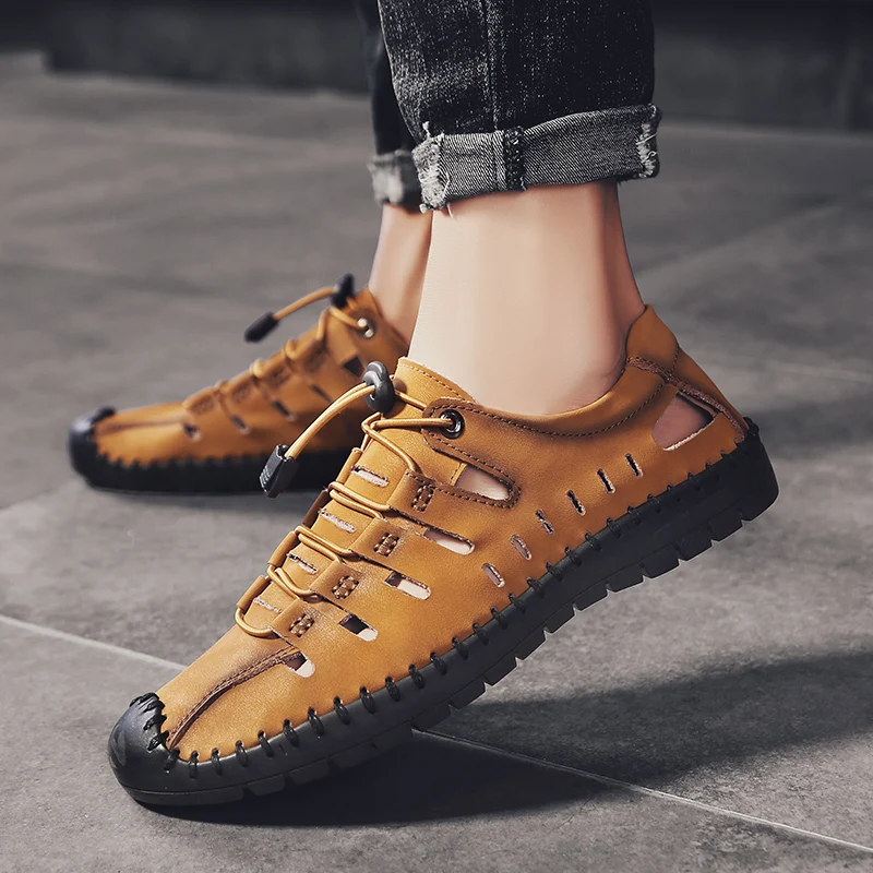 Sandals For Men 2020 Men's Leather Sandles Sandale Homme Sandales Bain Sandalias Transpirables Ete Playa Hombre
Sandals For Men 2020 Men's Leather Sandles Sandale Homme Sandales Bain Sandalias Transpirables Ete Playa Hombre